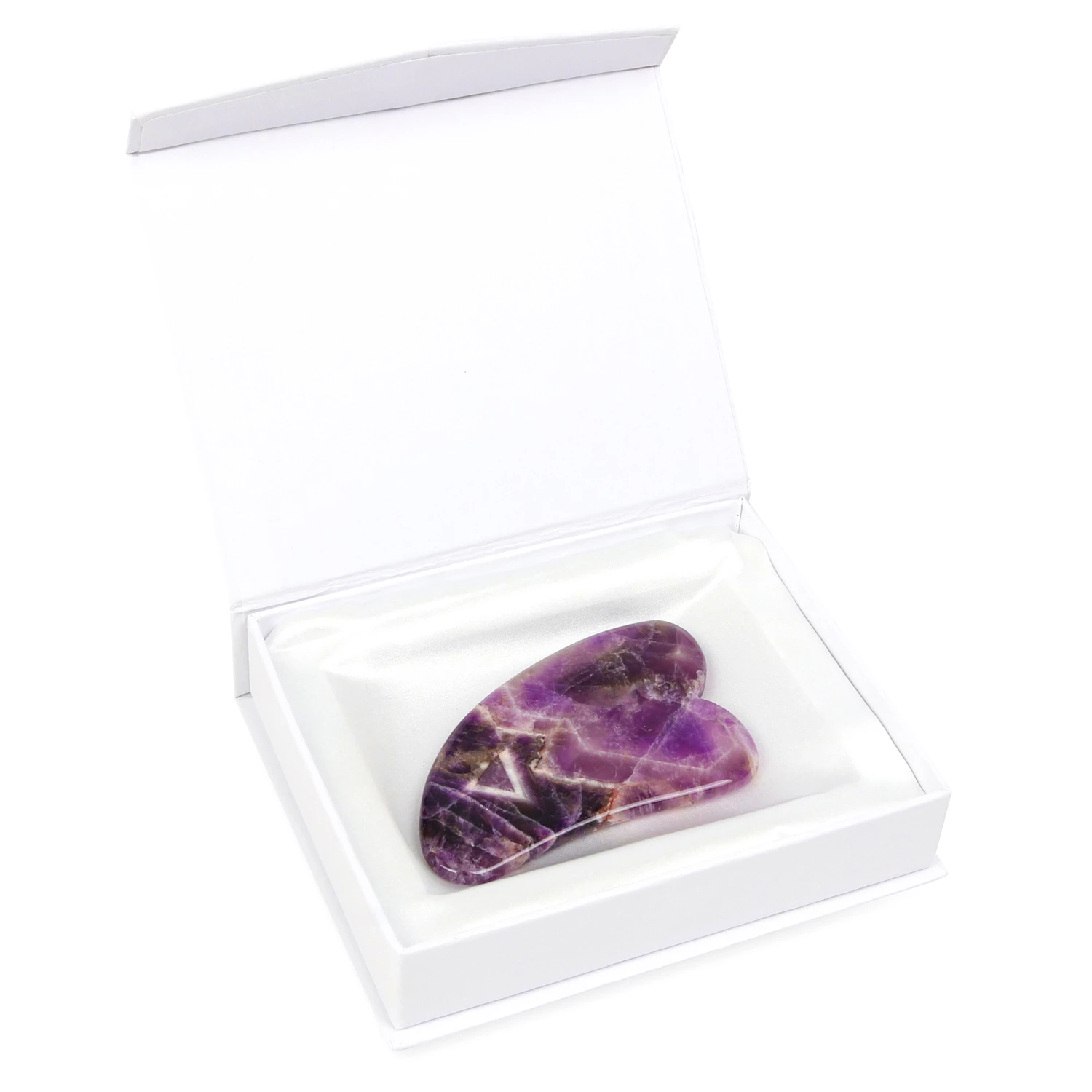 White Lotus Amethyst Gua Sha